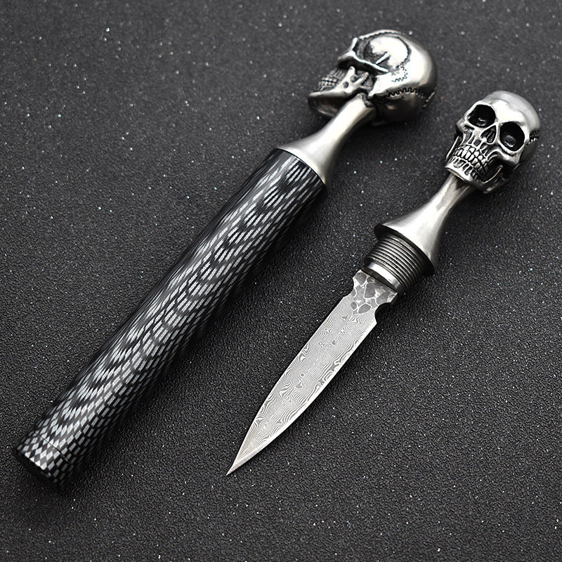 (🔥Last Day Promotion - 50%OFF) 💀Hand Forged Damascus Skull Hand Knife