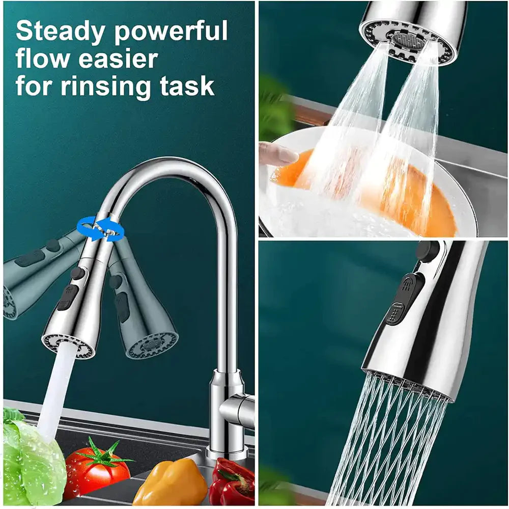 360° Rotation 3 Modes Kitchen Sink Faucet Extension