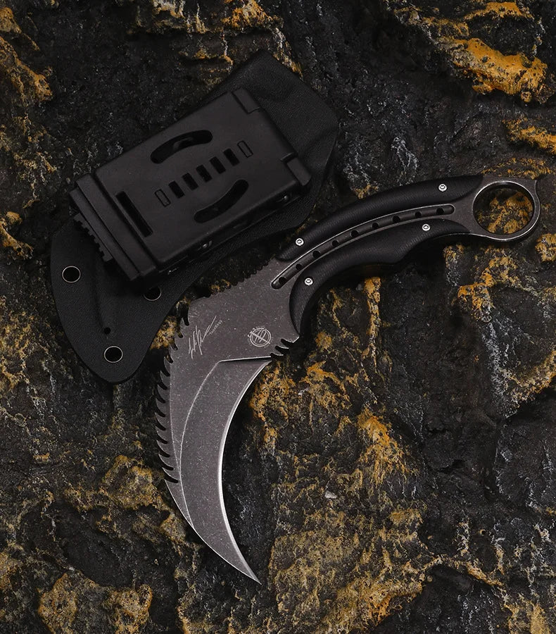 Outdoor Survival Portable Self-Defense Serrated Claw Knife