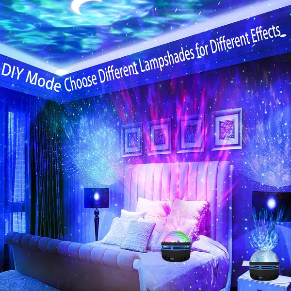 2-in-1 Northern Lights and Ocean Wave Projector with 14 Light Effects