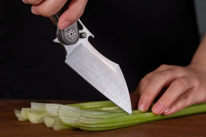 All-Purpose Folding Kitchen Knife with Titanium Handle