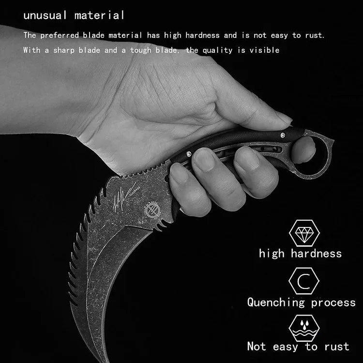 Outdoor Survival Portable Self-Defense Serrated Claw Knife