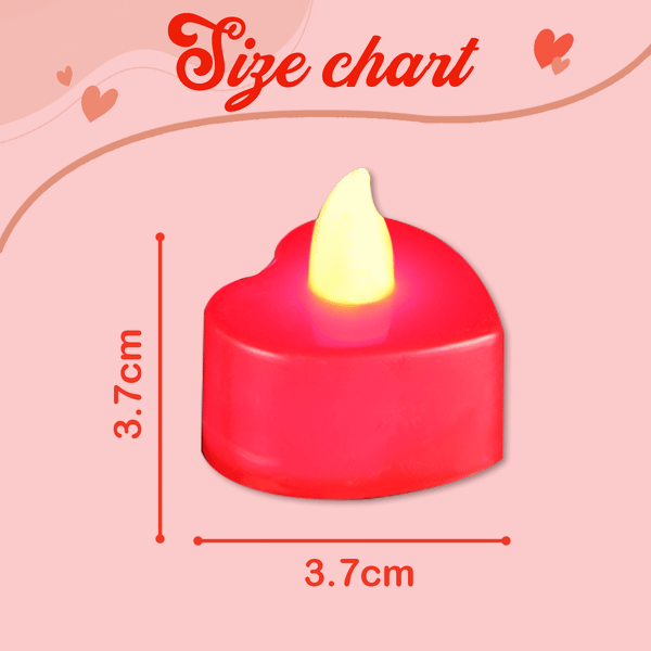 ✨6pcs Creative LED Candle Heart Light Decoration