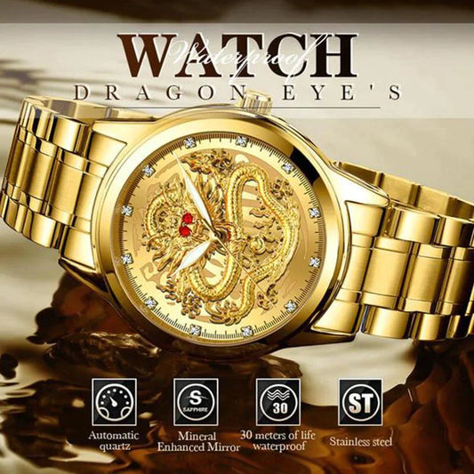 🔥LAST DAY Promotion 70% OFF🔥Fashionable Golden Dragon Watch