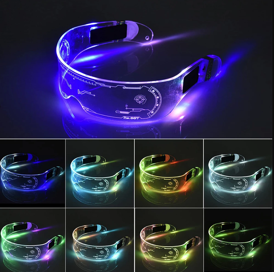 Cyberpunk Luminous LED Glowing Party Glasses