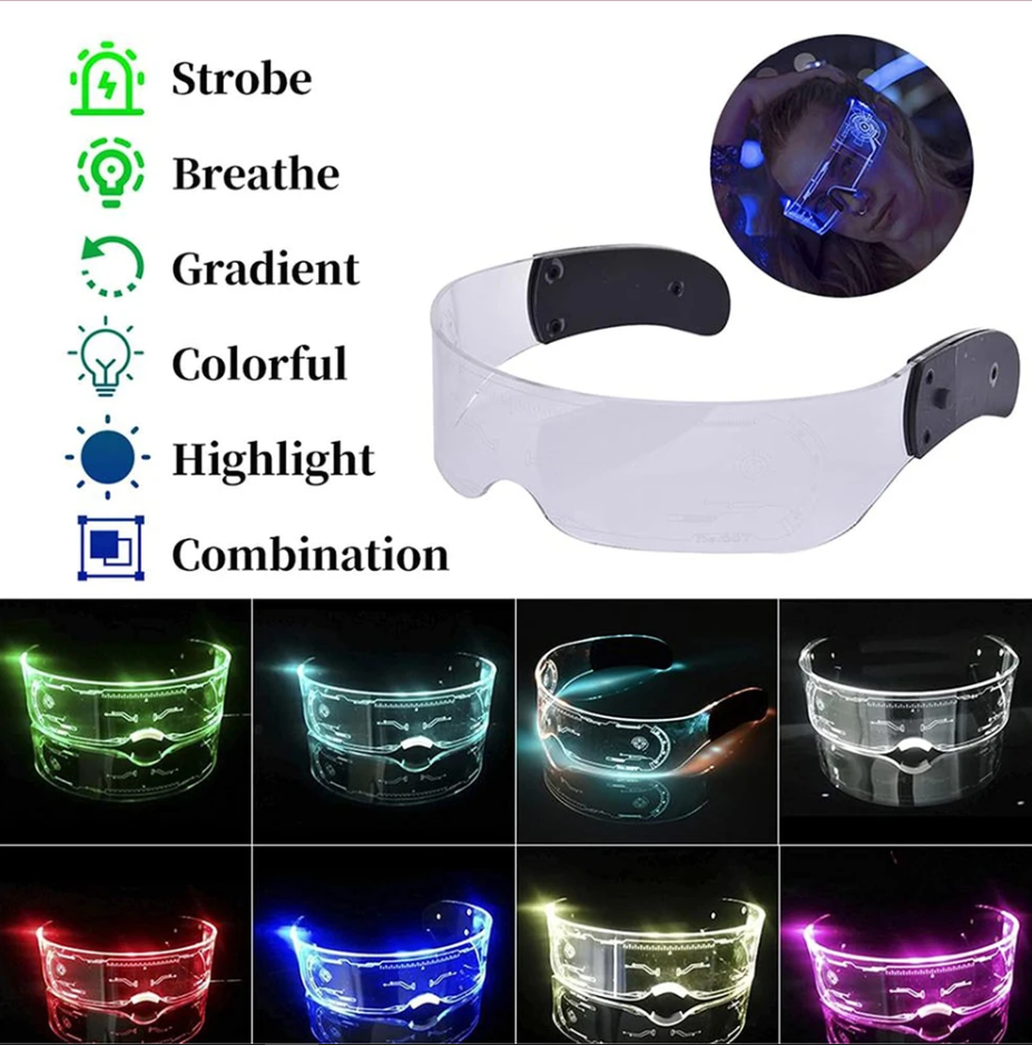 Cyberpunk Luminous LED Glowing Party Glasses