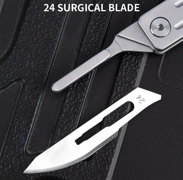 (🔥Hot Sale-50% OFF) EDC Pocket Utility Knife with 10 Pcs of No. 24 Replaceable Blades