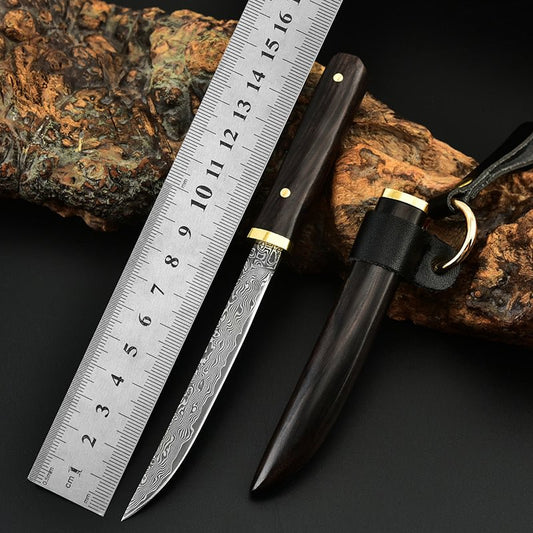 💥Order Today Only And Get A Free Exquisite Storage Box💥Damascus Pattern Outdoor High Hardness Survival Knife