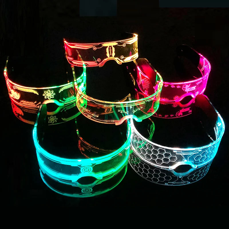 Cyberpunk Luminous LED Glowing Party Glasses